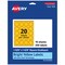 Avery Bright Yellow Paper Labels, 1-5/8" x 1-5/8" Square Scalloped